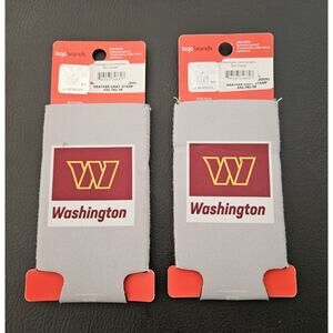 2-Washington Commanders Can Cooler Sleeves, NFL Coozies Logo